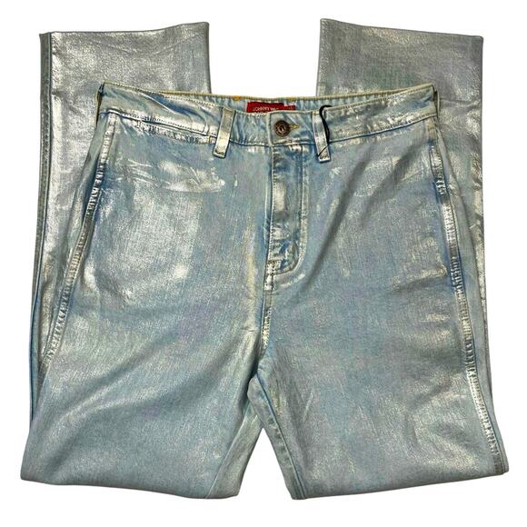 Johnny Was Denim - NWT - Johnny Was x Sasson Sancere Metallic Waxed Straight Leg Jean